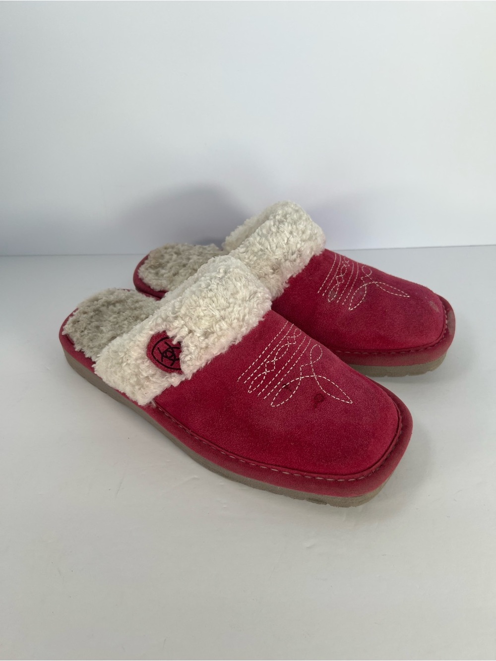 Ariat Jackie Womens Square Toe Slippers Very Berry Pink Size 7 Flawed Read